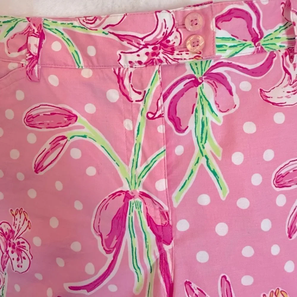 Lilly Pulitzer VINTAGE White Label Bermuda Shorts. Pink Stargazer Lilly NWT